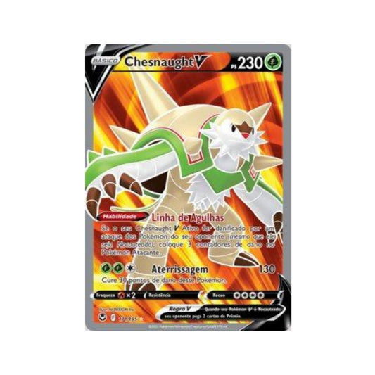 Chestnaught-V 171/195 in Portuguese Silver Tempest Pokémon TCG