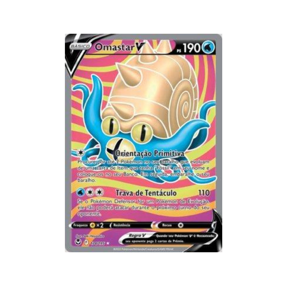 Omastar-V 174/195 in Portuguese Silver Tempest Pokémon TCG