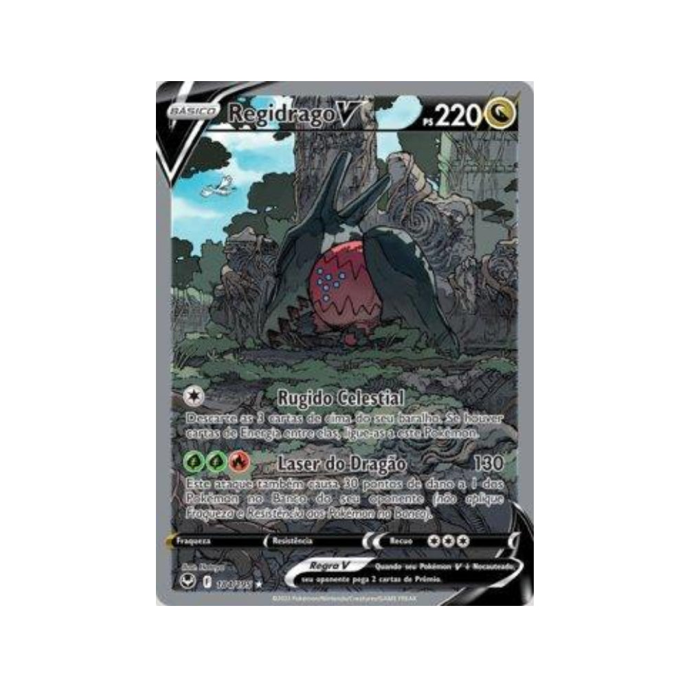 Regidrago-V 184/195 in Portuguese Silver Tempest Pokémon TCG