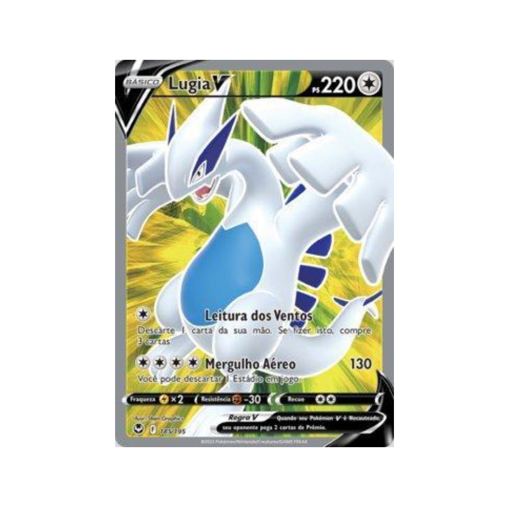 Lugia-V 185/195 in Portuguese Silver Tempest Pokémon TCG