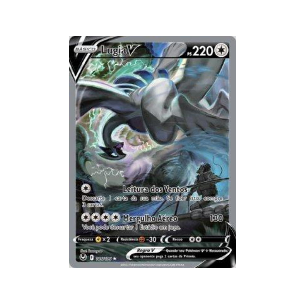 Lugia-V 186/195 in Portuguese Silver Tempest Pokémon TCG