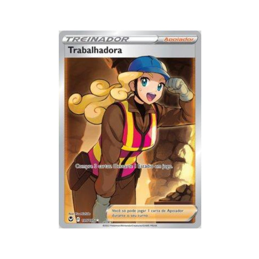 Worker 195/195 in Portuguese Silver Tempest Pokémon TCG