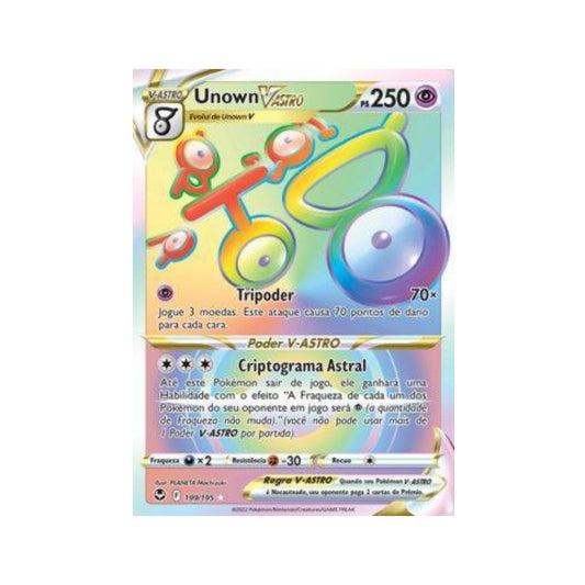 Unown-VSTAR 199/195 in Portuguese Silver Tempest Pokémon TCG