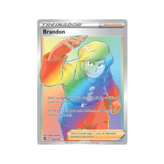 Brandon 203/195 in Portuguese Silver Tempest Pokémon TCG