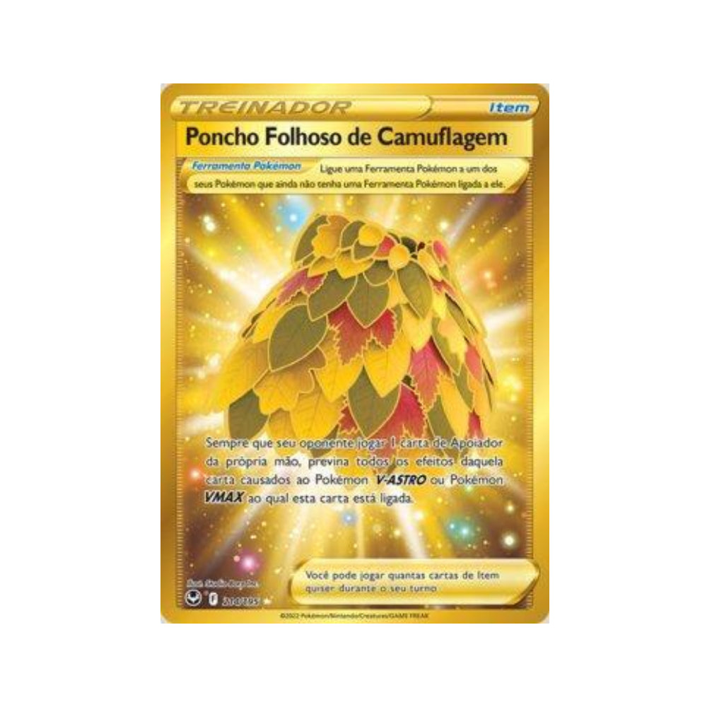 Leafy Camo Poncho 214/195 in Portuguese Silver Tempest Pokémon TCG