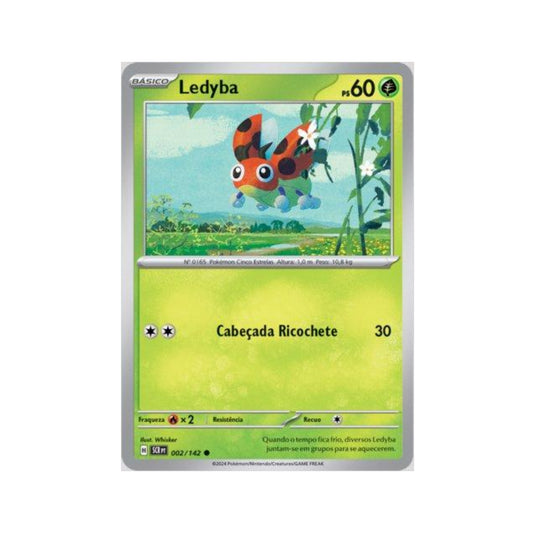 Ledyba 002/142 in Portuguese Stellar Crown Pokémon TCG