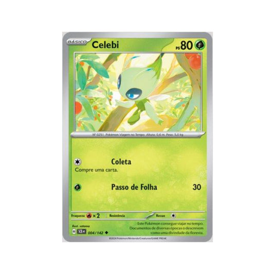 Celebi 004/142 in Portuguese Stellar Crown Pokémon TCG