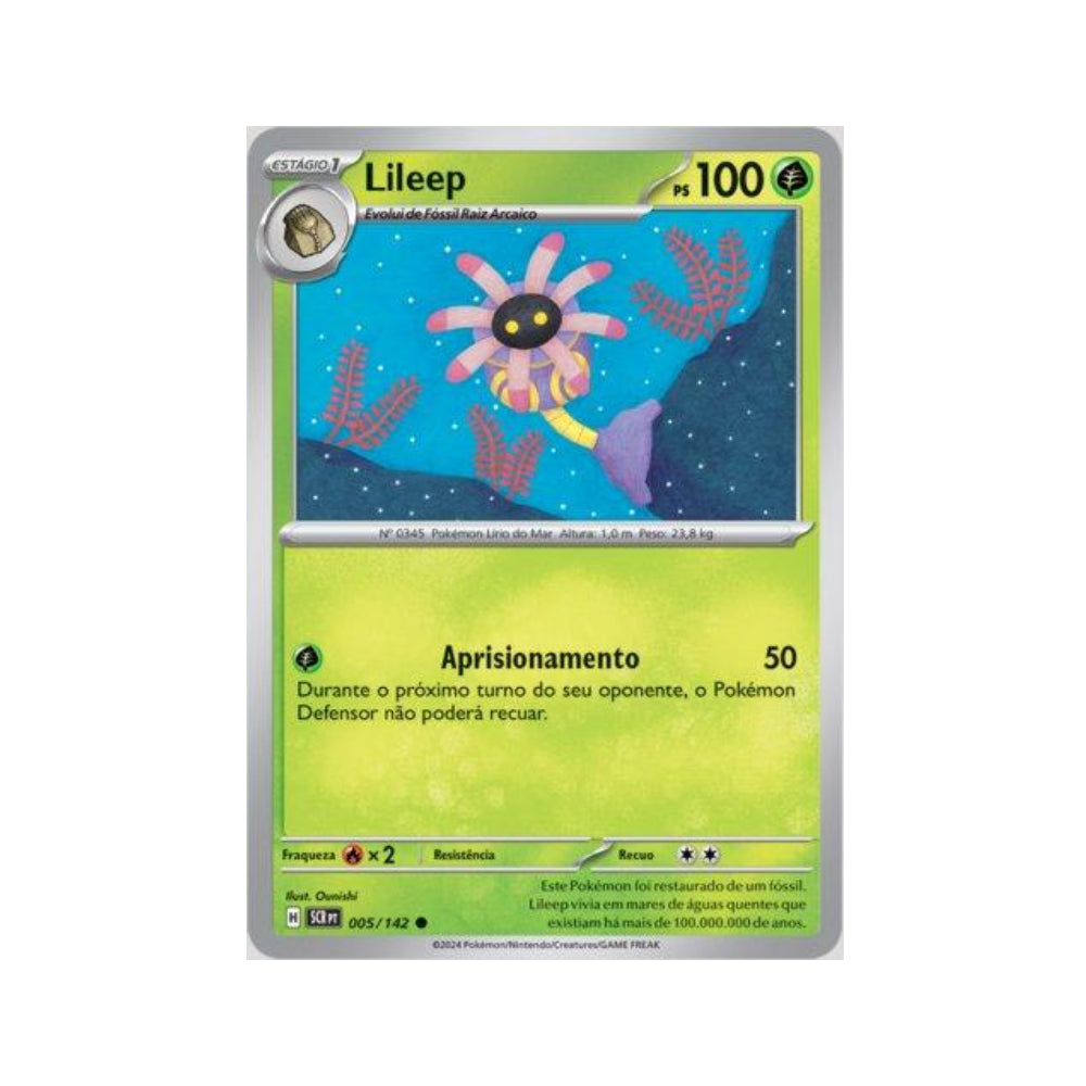 Lileep 005/142 in Portuguese Stellar Crown Pokémon TCG