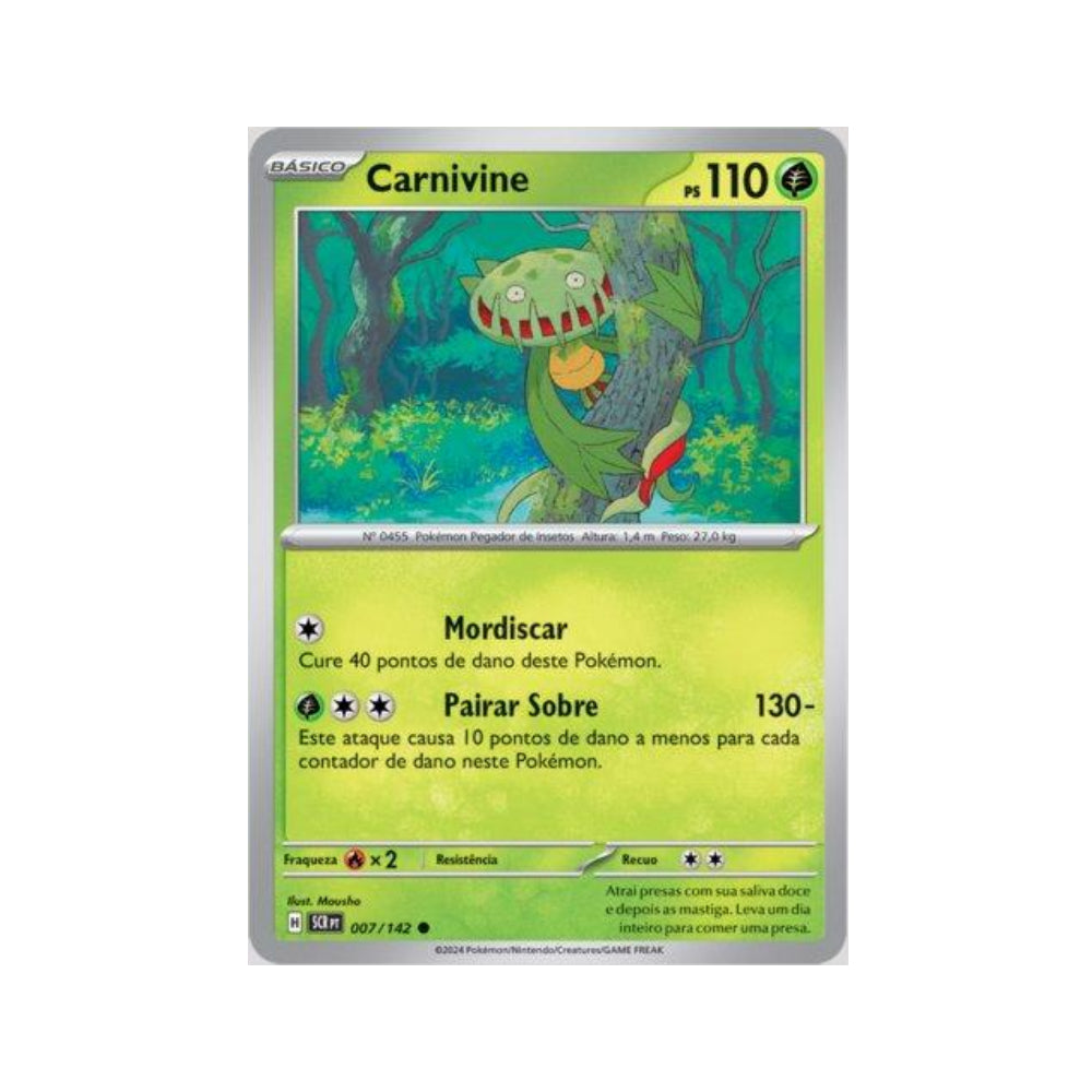 Carnivine 007/142 in Portuguese Stellar Crown Pokémon TCG