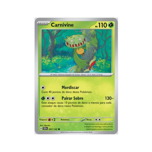 Carnivine 007/142 in Portuguese Stellar Crown Pokémon TCG