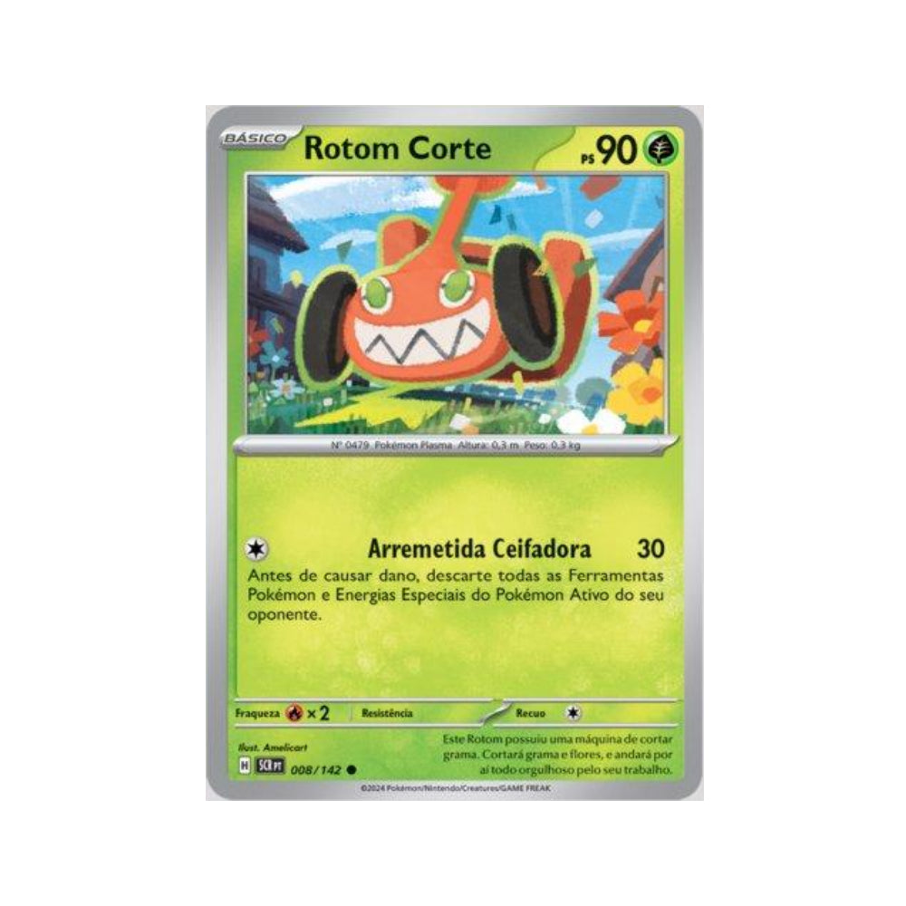 Mow Rotom 008/142 in Portuguese Stellar Crown Pokémon TCG