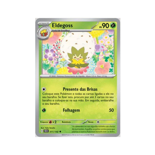 Eldegoss 011/142 in Portuguese Stellar Crown Pokémon TCG