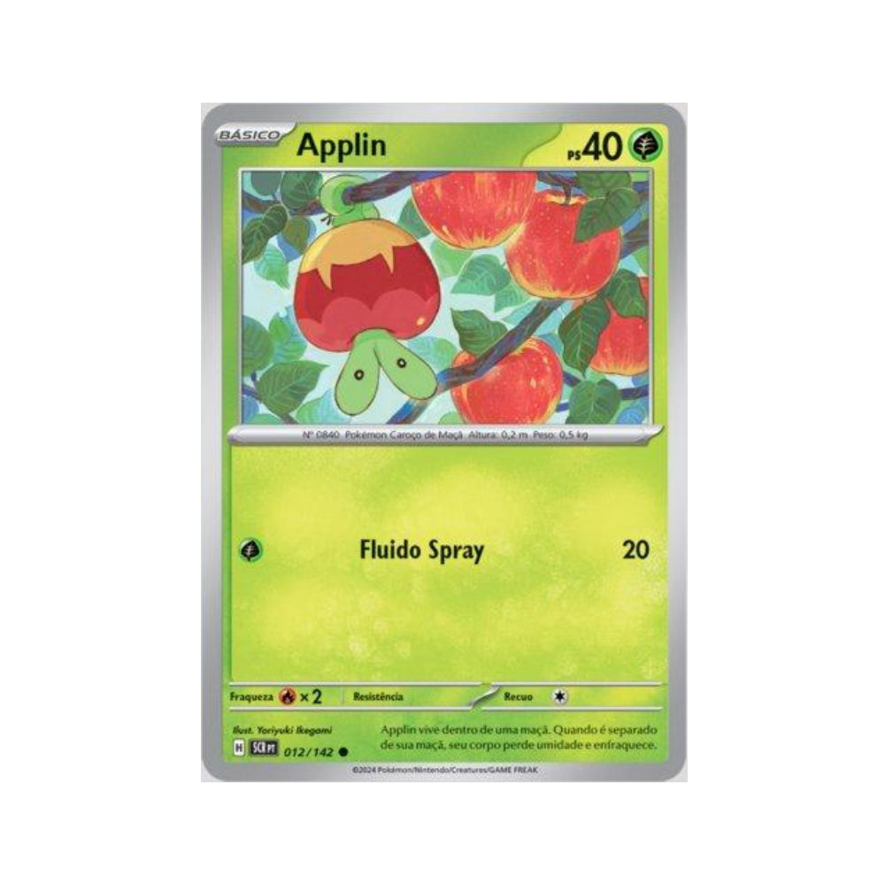 Applin 012/142 in Portuguese Stellar Crown Pokémon TCG