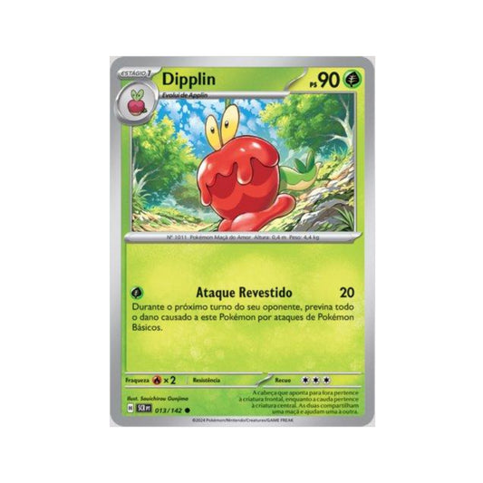 Dipplin 013/142 in Portuguese Stellar Crown Pokémon TCG