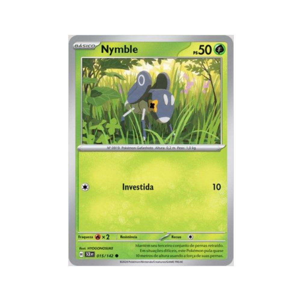 Nymble 015/142 in Portuguese Stellar Crown Pokémon TCG