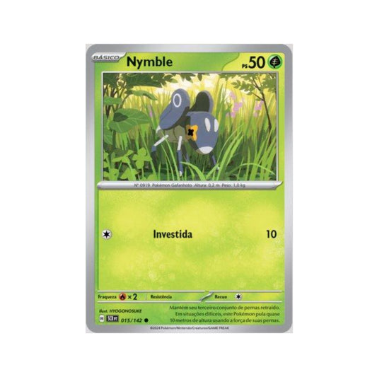 Nymble 015/142 in Portuguese Stellar Crown Pokémon TCG