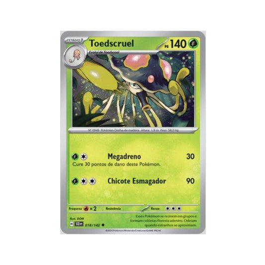 Toedscruel 018/142 in Portuguese Stellar Crown Pokémon TCG