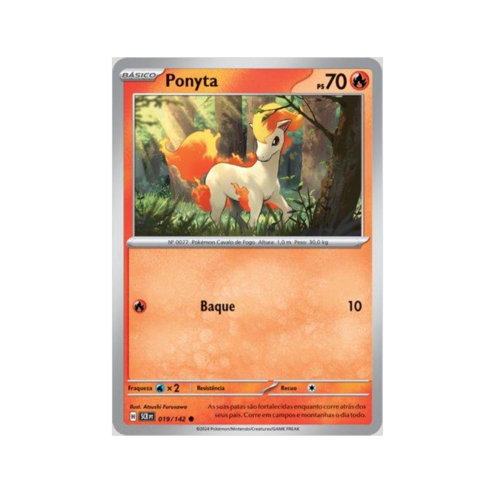 Ponyta 019/142 in Portuguese Stellar Crown Pokémon TCG