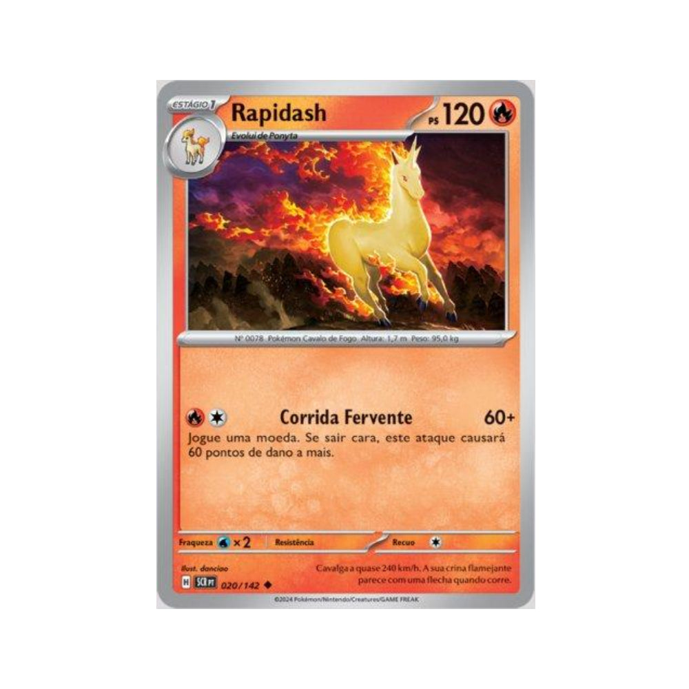 Rapidash 020/142 in Portuguese Stellar Crown Pokémon TCG