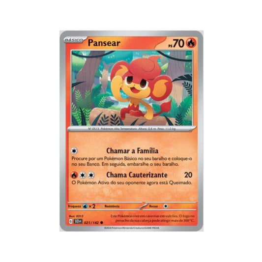 Pansear 021/142 in Portuguese Stellar Crown Pokémon TCG