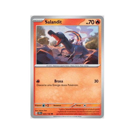 Salandit 023/142 in Portuguese Stellar Crown Pokémon TCG