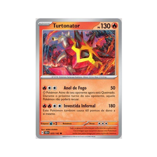 Turtonator 025/142 in Portuguese Stellar Crown Pokémon TCG