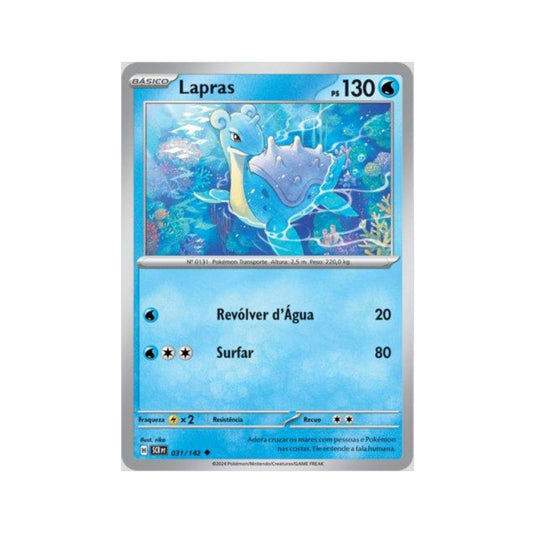 Lapras 031/142 in Portuguese Stellar Crown Pokémon TCG