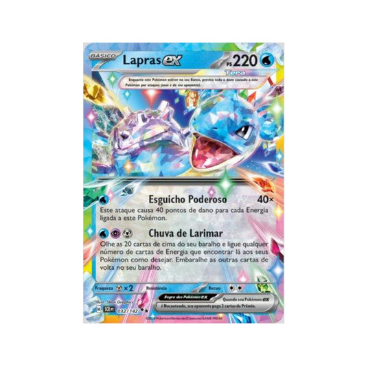 Lapras ex 032/142 in Portuguese Stellar Crown Pokémon TCG