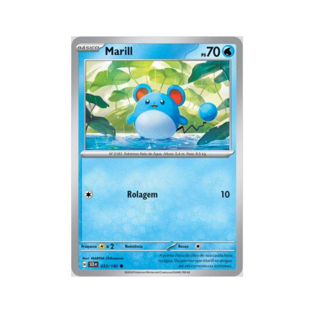 Marill 033/142 in Portuguese Stellar Crown Pokémon TCG