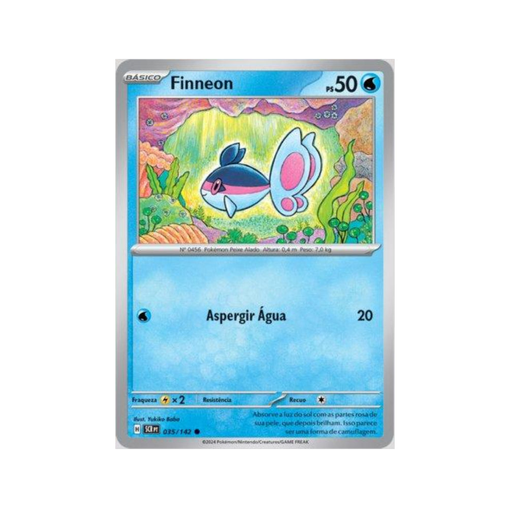 Finneon 035/142 in Portuguese Stellar Crown Pokémon TCG