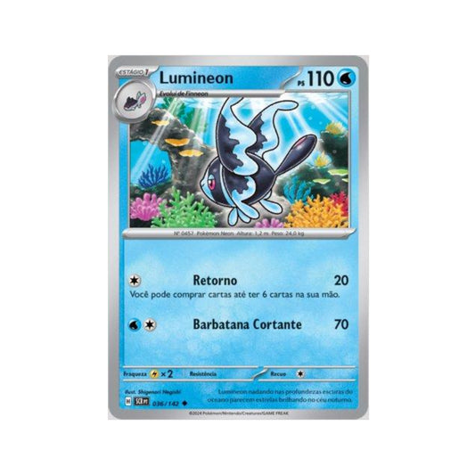 Lumineon 036/142 in Portuguese Stellar Crown Pokémon TCG