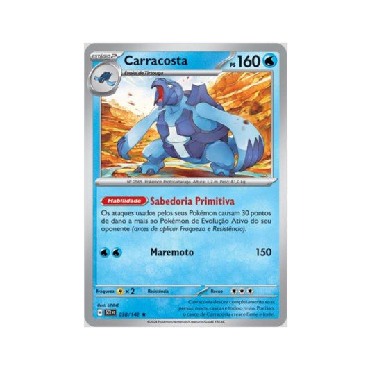 Carracosta 038/142 in Portuguese Stellar Crown Pokémon TCG