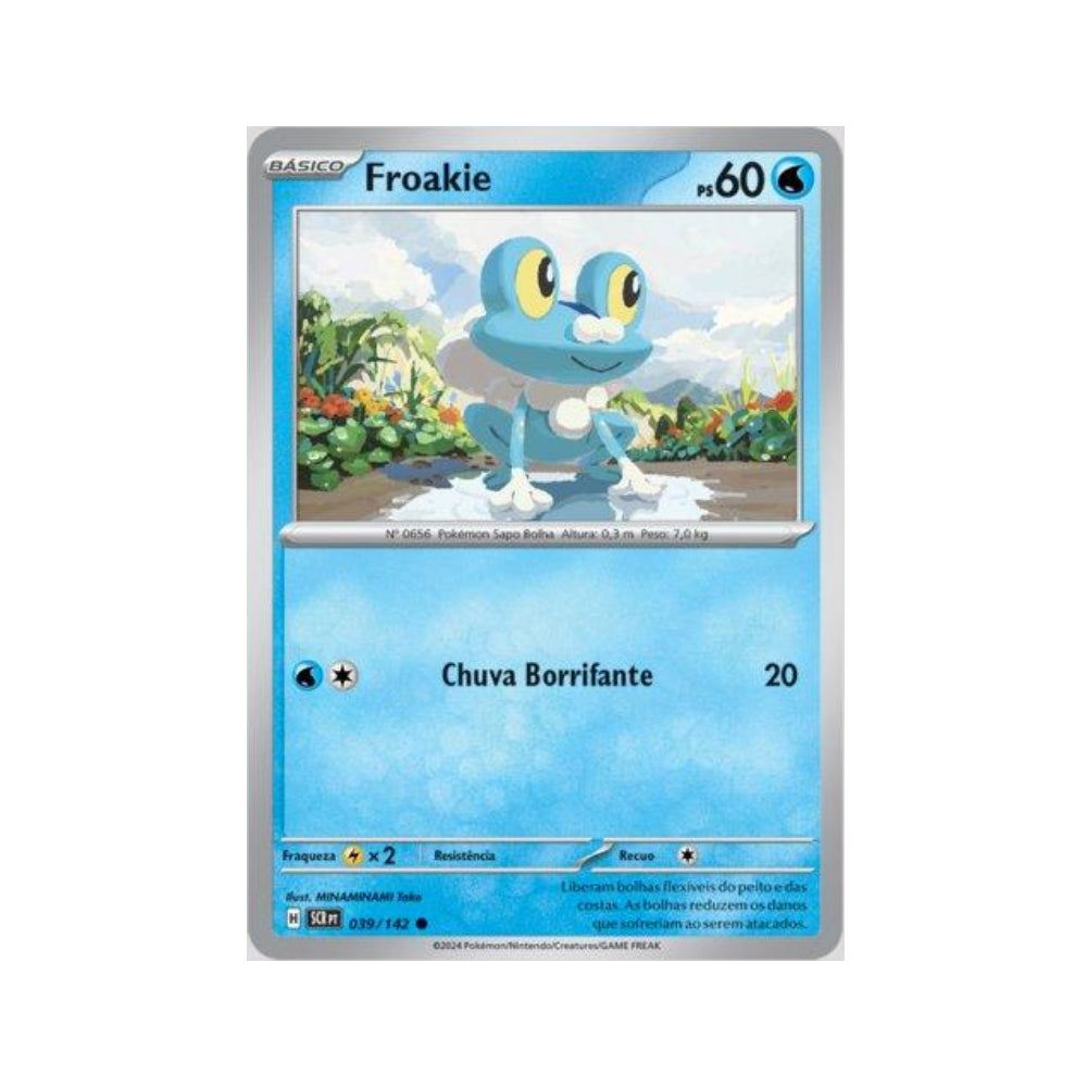 Froakie 039/142 in Portuguese Stellar Crown Pokémon TCG