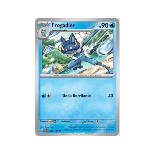 Frogadier 040/142 in Portuguese Stellar Crown Pokémon TCG