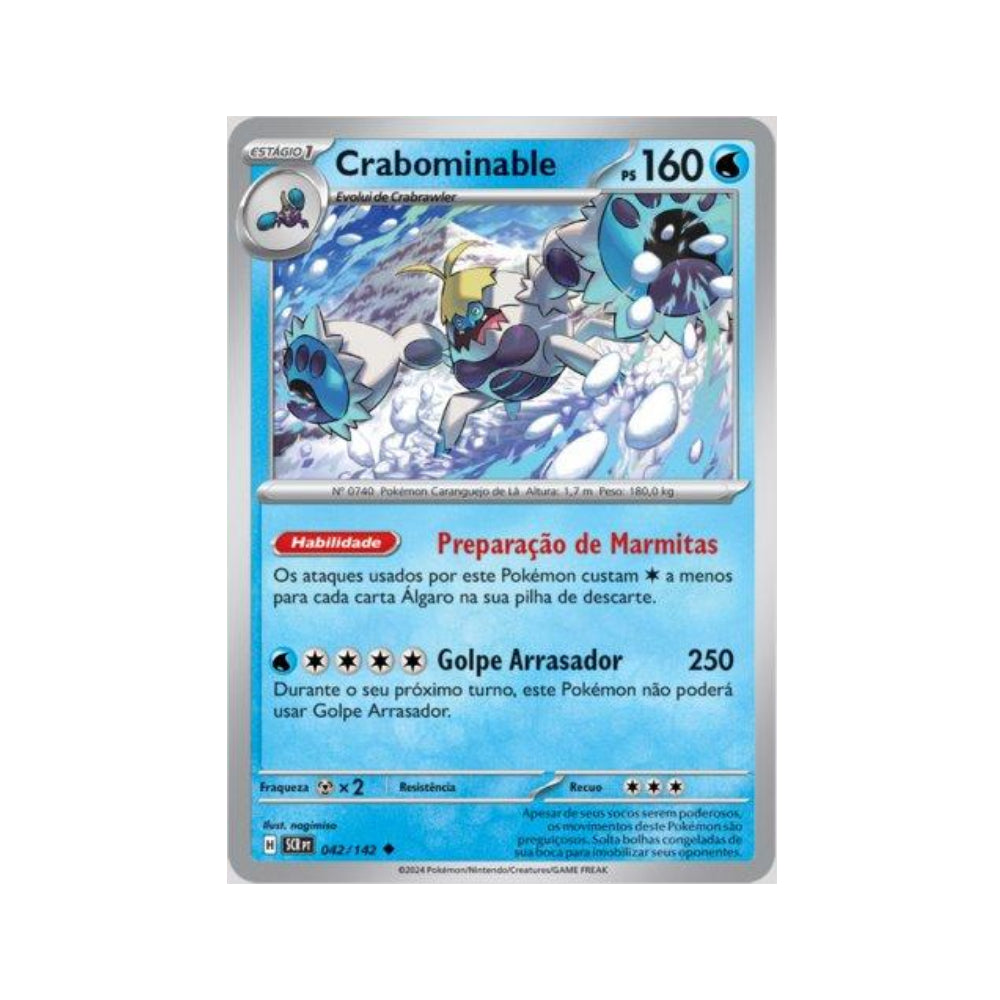 Crabominable 042/142 in Portuguese Stellar Crown Pokémon TCG