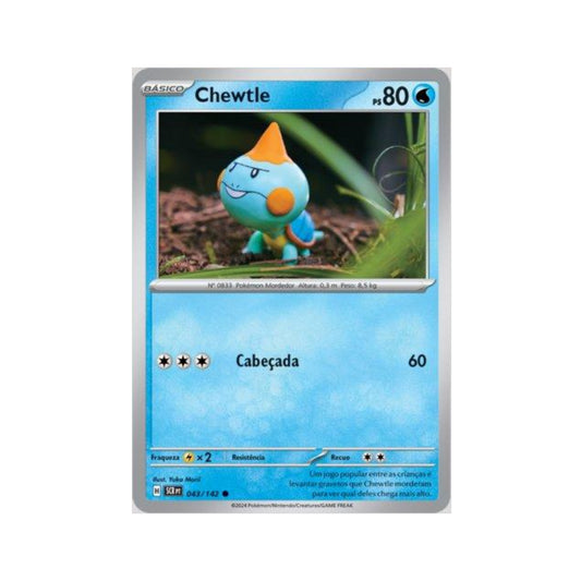 Chewtle 043/142 in Portuguese Stellar Crown Pokémon TCG