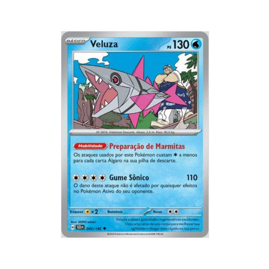 Veluza 045/142 in Portuguese Stellar Crown Pokémon TCG