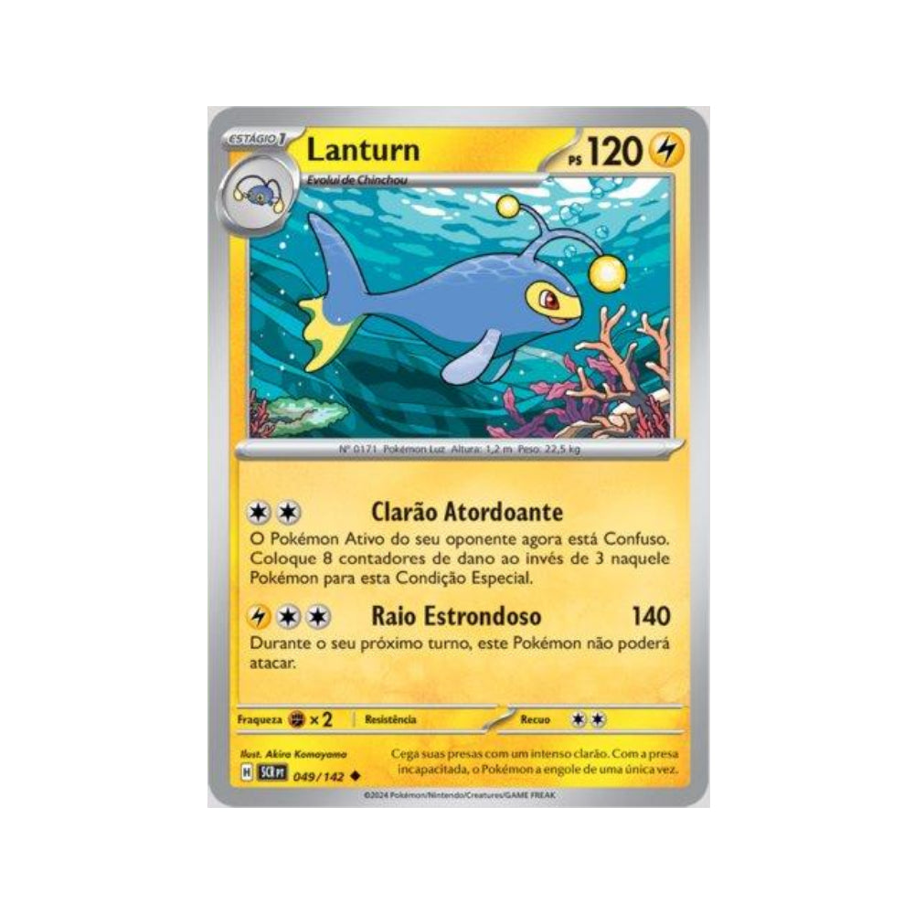 Lanturn 049/142 in Portuguese Stellar Crown Pokémon TCG