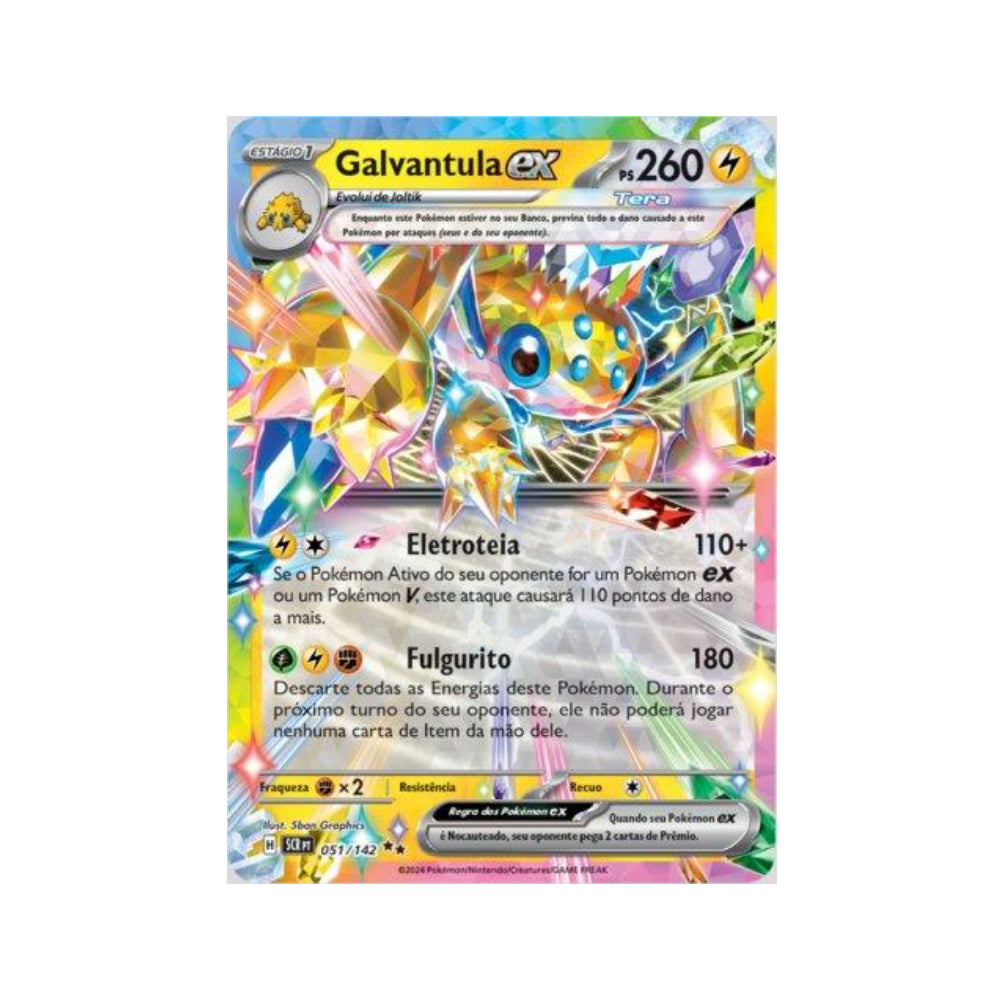 Galvantula ex 051/142 in Portuguese Stellar Crown Pokémon TCG