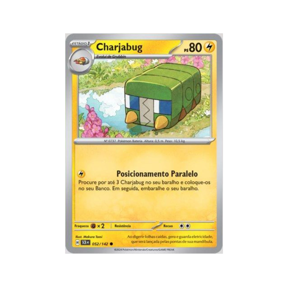 Charjabug 052/142 in Portuguese Stellar Crown Pokémon TCG