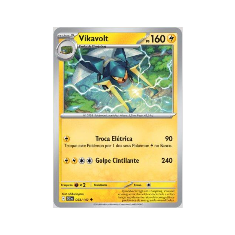 Vikavolt 053/142 in Portuguese Stellar Crown Pokémon TCG