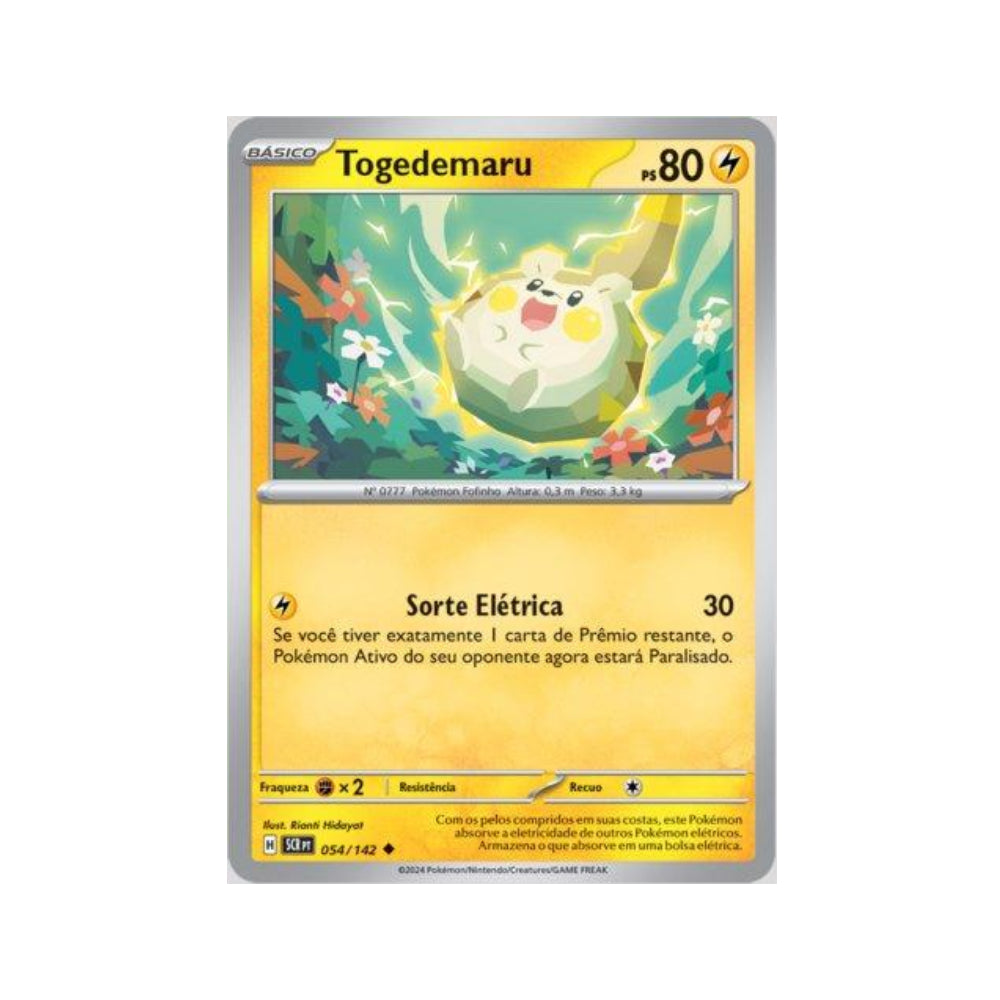 Togedemaru 054/142 in Portuguese Stellar Crown Pokémon TCG