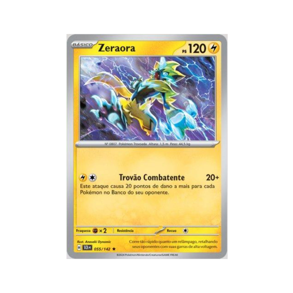 Zeraora 055/142 in Portuguese Stellar Crown Pokémon TCG