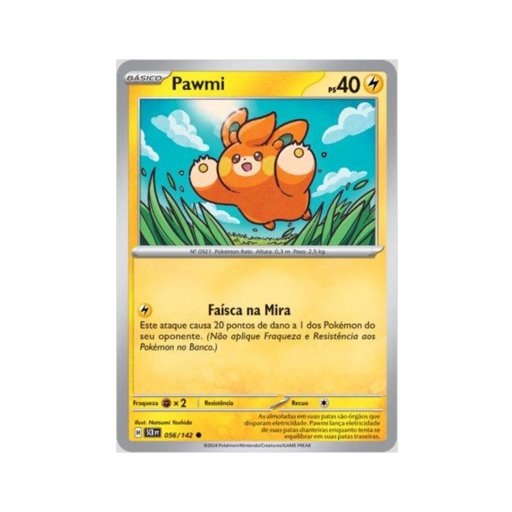 Pawmi 056/142 in Portuguese Stellar Crown Pokémon TCG