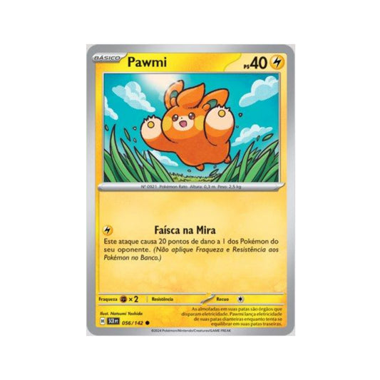 Pawmi 056/142 in Portuguese Stellar Crown Pokémon TCG