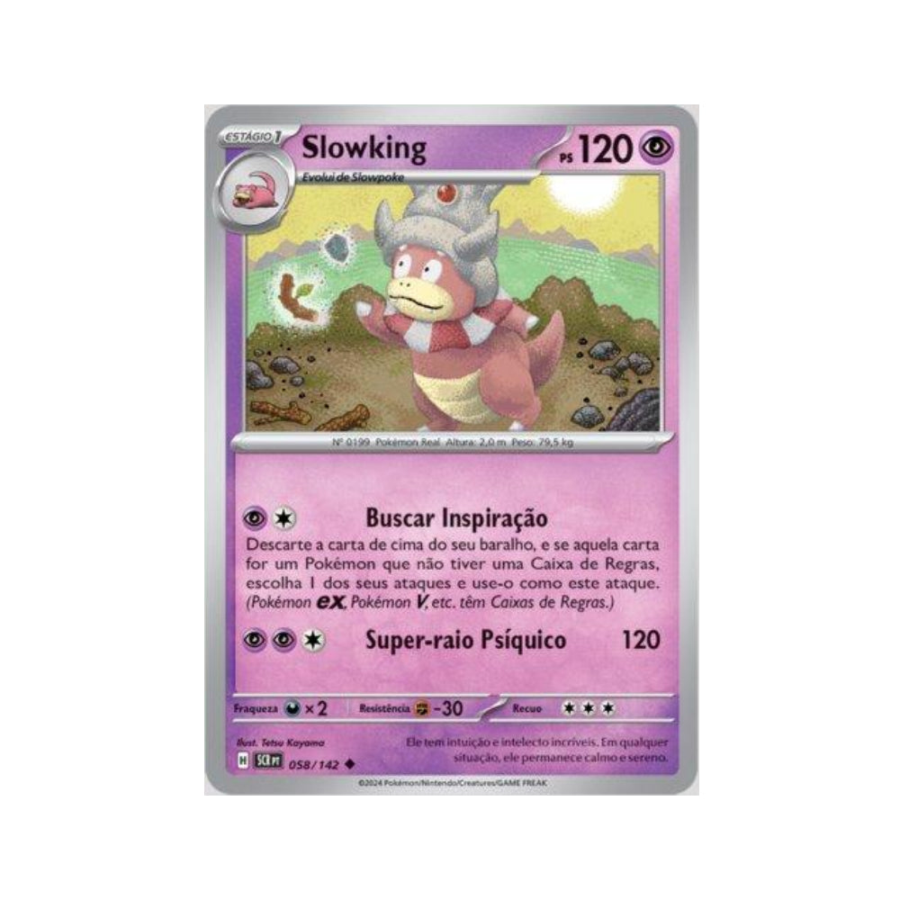 Slowking 058/142 in Portuguese Stellar Crown Pokémon TCG