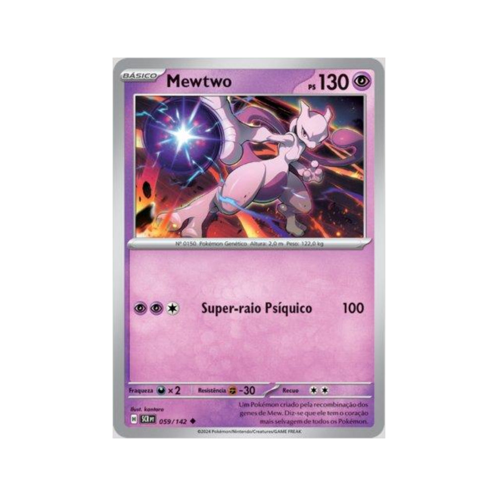 Mewtwo 059/142 in Portuguese Stellar Crown Pokémon TCG