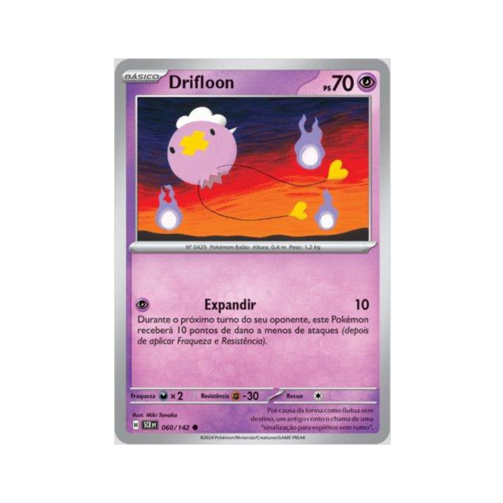 Drifloon 060/142 in Portuguese Stellar Crown Pokémon TCG