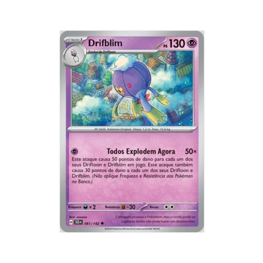 Drifblim 061/142 in Portuguese Stellar Crown Pokémon TCG