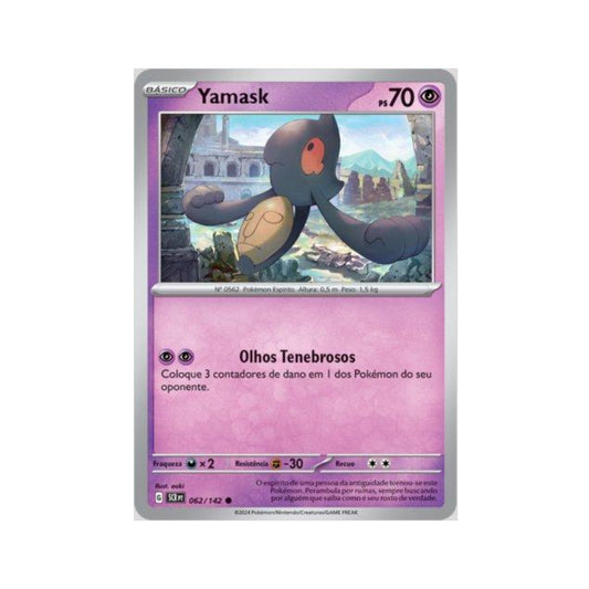 Yamask 062/142 in Portuguese Stellar Crown Pokémon TCG